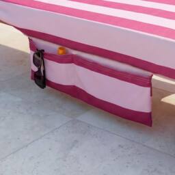 OHS Stripes Beach Towel with Bag Quick Dry Absorbent Travel Spa in Burgundy - thumbnail 3