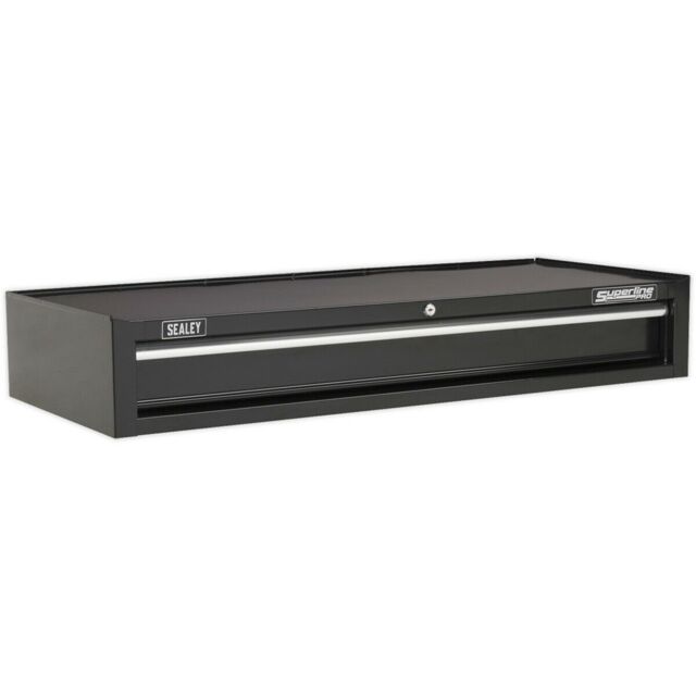 Loops 1030 x 440 x 170mm BLACK 1 Drawer MID-BOX Tool Chest Lockable Storage Cabinet - image 1