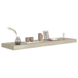 Berkfield Home Floating Wall Shelves 2 pcs Oak 90x23.5x3.8 cm MDF in Light Oak - thumbnail 7