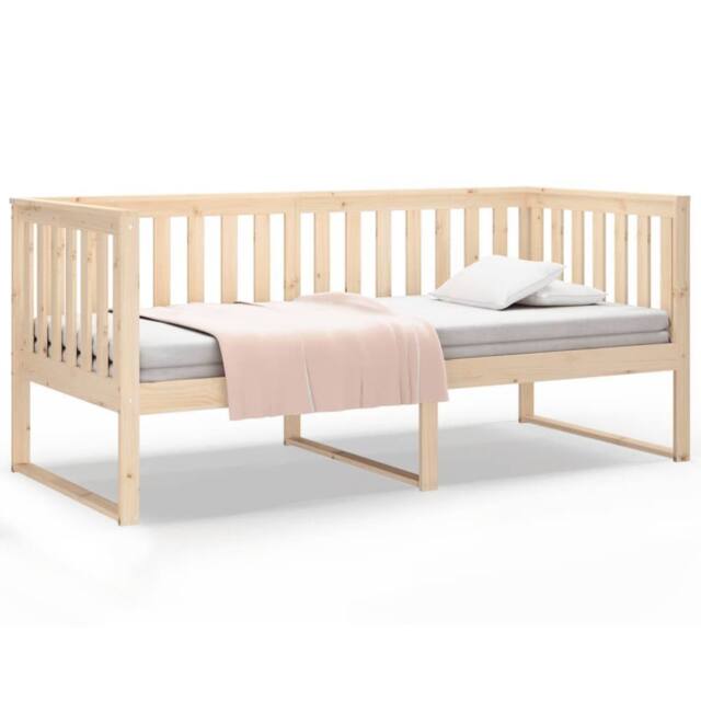 Berkfield Home Day Bed 90x190 cm Solid Wood Pine in Light Tan - image 1