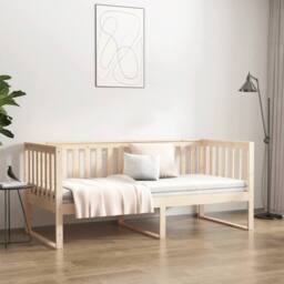 Berkfield Home Day Bed 90x190 cm Solid Wood Pine in Light Tan - thumbnail 4