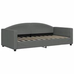 Berkfield Home Daybed with Mattress Blue Dark Grey 90x190 cm Fabric - thumbnail 3
