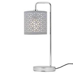 First Choice Lighting Grey Laser Cut 15.5cm Table Lamp Shade - thumbnail 3