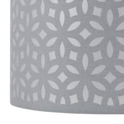 First Choice Lighting Grey Laser Cut 15.5cm Table Lamp Shade - thumbnail 2