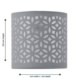 First Choice Lighting Grey Laser Cut 15.5cm Table Lamp Shade - thumbnail 5