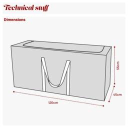 LIVIVO Heavy Duty Christmas Tree Storage Bag for 7ft Trees - Grey - thumbnail 7