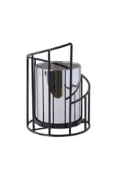 Living and Home Set of 2 Lantern Candle Holders in Black - thumbnail 4