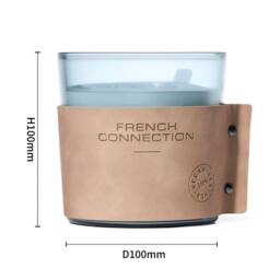French Connection Leather Effect Candle High Autumn Nights 340g Single Wick - thumbnail 2