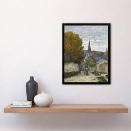 "Artery8 Street in Sainte Adresse France Monet Vintage Framed Wall Art Print - Size: W12"" x H16""" - thumbnail 4