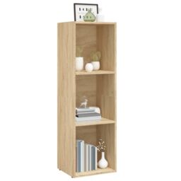 Berkfield Home Book Cabinet/TV Cabinet Sonoma Oak 36x30x114 cm Engineered Wood in Brown - Size: 36 x 30 x 114 cm - thumbnail 4