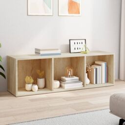 Berkfield Home Book Cabinet/TV Cabinet Sonoma Oak 36x30x114 cm Engineered Wood in Brown - Size: 36 x 30 x 114 cm - thumbnail 3