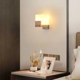 Pheashine Modern Natural Wood Wall Sconce with Glass Lampshade 5W G9 3-Color in Brown - thumbnail 6