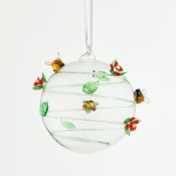Sienna Glass 10cm Glass Globe Wildlife Collection Bumblebee in Yellow - thumbnail 3