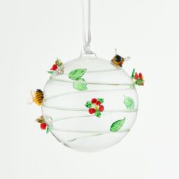 Sienna Glass 10cm Glass Globe Wildlife Collection Bumblebee in Yellow - thumbnail 2