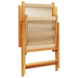 Berkfield Home Garden Chairs 2 pcs Beige Solid Wood Acacia & Polypropylene - thumbnail 8