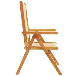Berkfield Home Garden Chairs 2 pcs Beige Solid Wood Acacia & Polypropylene - thumbnail 6