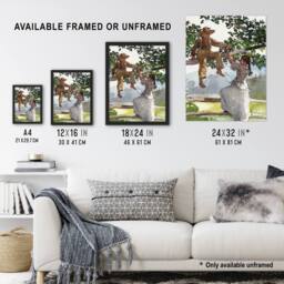 "Artery8 On the Fence Children Portrait Winslow Homer Wall Art Print - Size: W12"" x H16""" - thumbnail 3