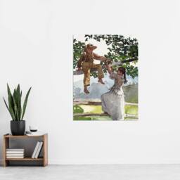"Artery8 On the Fence Children Portrait Winslow Homer Wall Art Print - Size: W12"" x H16""" - thumbnail 4