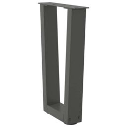 Berkfield Home Dining Table Legs V-Shape 2 pcs Anthracite 28x(42-43.3) cm Steel in Black - thumbnail 4