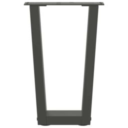 Berkfield Home Dining Table Legs V-Shape 2 pcs Anthracite 28x(42-43.3) cm Steel in Black - thumbnail 5