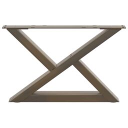 Berkfield Home Coffee Table Legs 2 pcs Natural Steel 50x(30-31.3) cm Steel in Brown - thumbnail 5