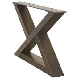 Berkfield Home Coffee Table Legs 2 pcs Natural Steel 50x(30-31.3) cm Steel in Brown - thumbnail 4
