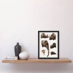 Artery8 Animals Vintage Illustration Lydekker Framed Wall Art Print in White - Size: A3 - thumbnail 2