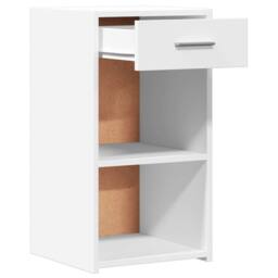 Berkfield Home Bedside Cabinets 2 pcs White 35x34x65 cm Engineered Wood - Size: 35 x 34 x 65 cm - thumbnail 5