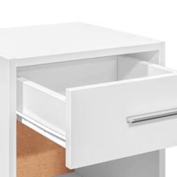 Berkfield Home Bedside Cabinets 2 pcs White 35x34x65 cm Engineered Wood - Size: 35 x 34 x 65 cm - thumbnail 9