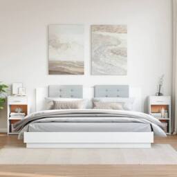 Berkfield Home Bedside Cabinets 2 pcs White 35x34x65 cm Engineered Wood - Size: 35 x 34 x 65 cm - thumbnail 3
