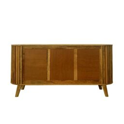 Jaipur Furniture Ltd Slated 2 Door 3 Drawer Sideboard - Mango Wood - L45 x W164 x H80 cm - Light Finish - Assembly Required in Brown - thumbnail 6
