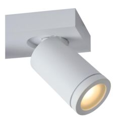 Lucide 'TAYLOR' Dimmable Tiltable Bathroom LED Twin Ceiling Spotlight GU10 in White - thumbnail 3