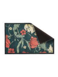 Artsy Mats William Morris Rose Indoor Washable Doormat 80x50cm in Green - Size: 50 cm x 80 cm - thumbnail 3