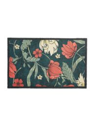Artsy Mats William Morris Rose Indoor Washable Doormat 80x50cm in Green - Size: 50 cm x 80 cm - thumbnail 4
