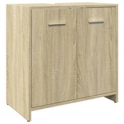 Berkfield Home Practical 3 Piece Bathroom Furniture Set Sonoma Oak Engineered Wood in Light Tan - thumbnail 6