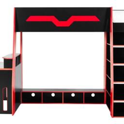 Cheshire Mahogany Gaming Highsleeper - Black & Red - Single (90cm) - thumbnail 5