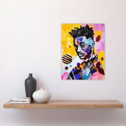 "Artery8 African Soulboy Culture Portrait Mixed Media Wall Art Print - Size: W18"" x H24""" - thumbnail 4