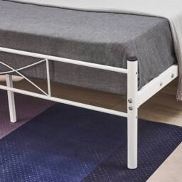 EONLION 4ft6 Double Strong Metal Bed Frame White - thumbnail 4