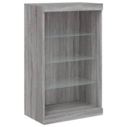 Berkfield Home Sideboard with LED Lights Grey Sonoma 60.5x37x100 cm - thumbnail 3