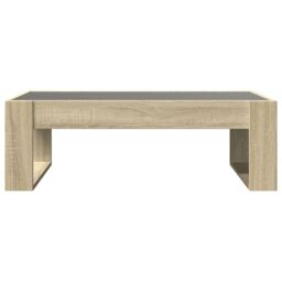 Berkfield Home Coffee Table with Infinity LED Sonoma Oak 90x53x30 cm in Brown - Size: 90 x 53 x 30 cm - thumbnail 6