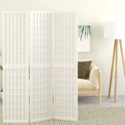 Berkfield Home Folding 3-Panel Room Divider Japanese Style 120x170 cm White - thumbnail 2