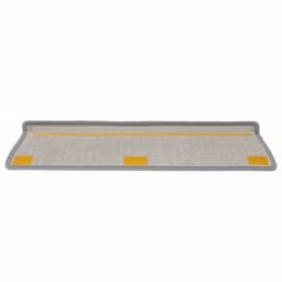 Berkfield Home Decorative Carpet Stair Treads 15 pcs 65x21x4 cm White & Grey - Size: Medium - thumbnail 5