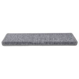 Berkfield Home Decorative Carpet Stair Treads 15 pcs 65x21x4 cm White & Grey - Size: Medium - thumbnail 4