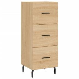 Berkfield Home Sideboard Sonoma Oak 34.5x34x90 cm Engineered Wood in Brown - thumbnail 1