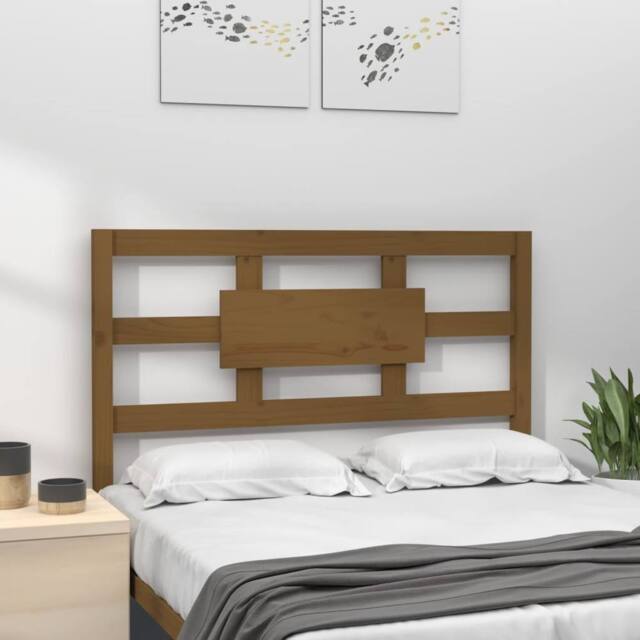 Berkfield Home Beautiful Bed Headboard Honey Brown 95.5x4x100 cm Solid Wood Pine - image 1