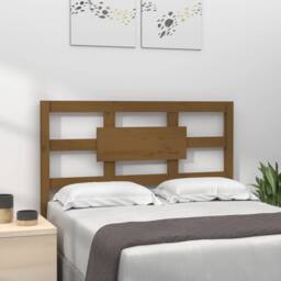 Berkfield Home Beautiful Bed Headboard Honey Brown 95.5x4x100 cm Solid Wood Pine - thumbnail 2