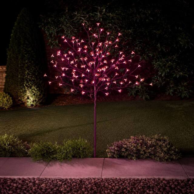 SPOT ON DEALZ 4ft Cherry Blossom Tree 128 Red LED Indoor Outdoor Christmas Decor - image 1
