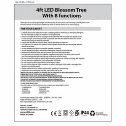 SPOT ON DEALZ 4ft Cherry Blossom Tree 128 Red LED Indoor Outdoor Christmas Decor - thumbnail 2