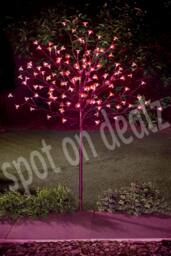 SPOT ON DEALZ 4ft Cherry Blossom Tree 128 Red LED Indoor Outdoor Christmas Decor - thumbnail 6