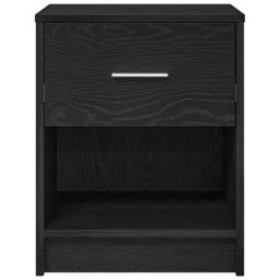 Berkfield Home Bedside Cabinets 2 pcs with Drawer Black 40x34x50 cm - Size: 40 x 34 x 50 cm - thumbnail 4
